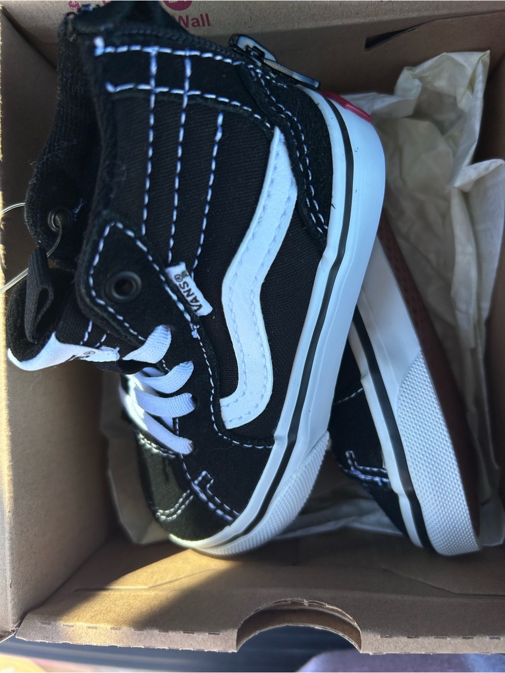 Vans Kids Black & White High-Top Sneakers